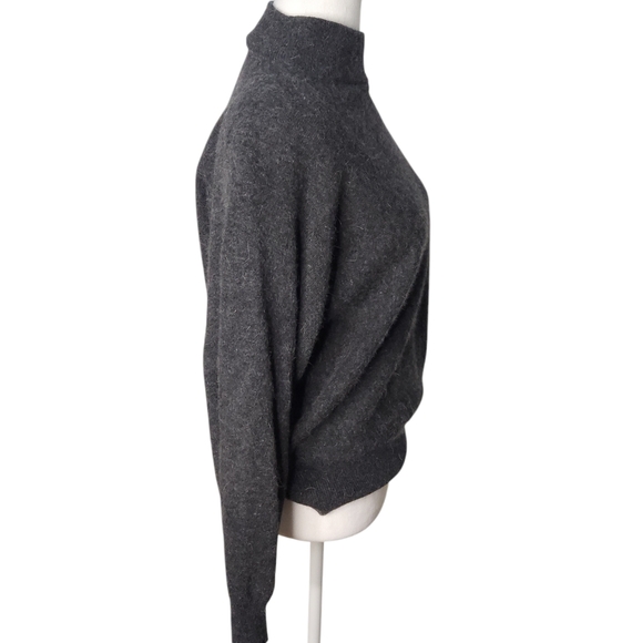 Rafaella Lambswool and Angora Dark Gray Sweater Vintage  Size Medium - Picture 4 of 5